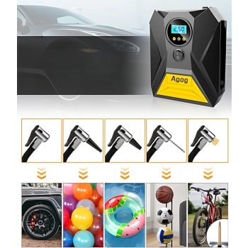 Kompresor sprężarka samochodowa 12v LED LCD MOCNA 120W AGOG